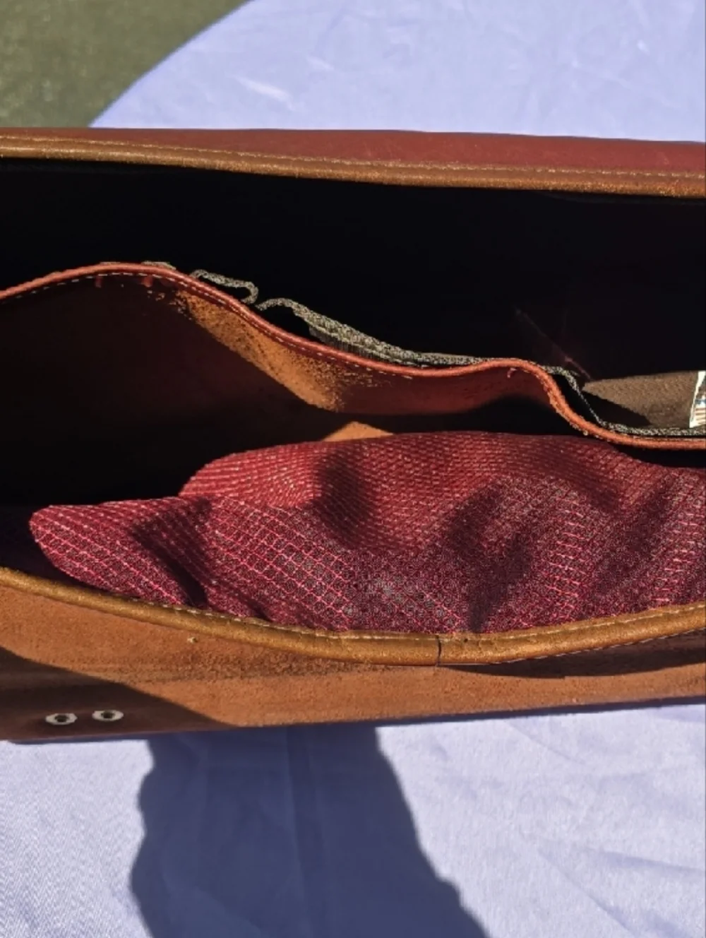 J.W. Hulme Co. Men's Leather Briefcase in Red-Brown